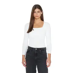 JACINTA TIENDA - Polera Emilia blanca