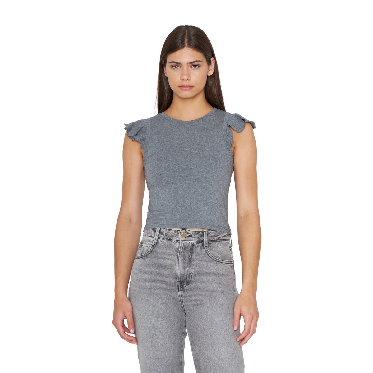 JACINTA TIENDA - Polera Gracia alitas III gris Jacinta Tienda