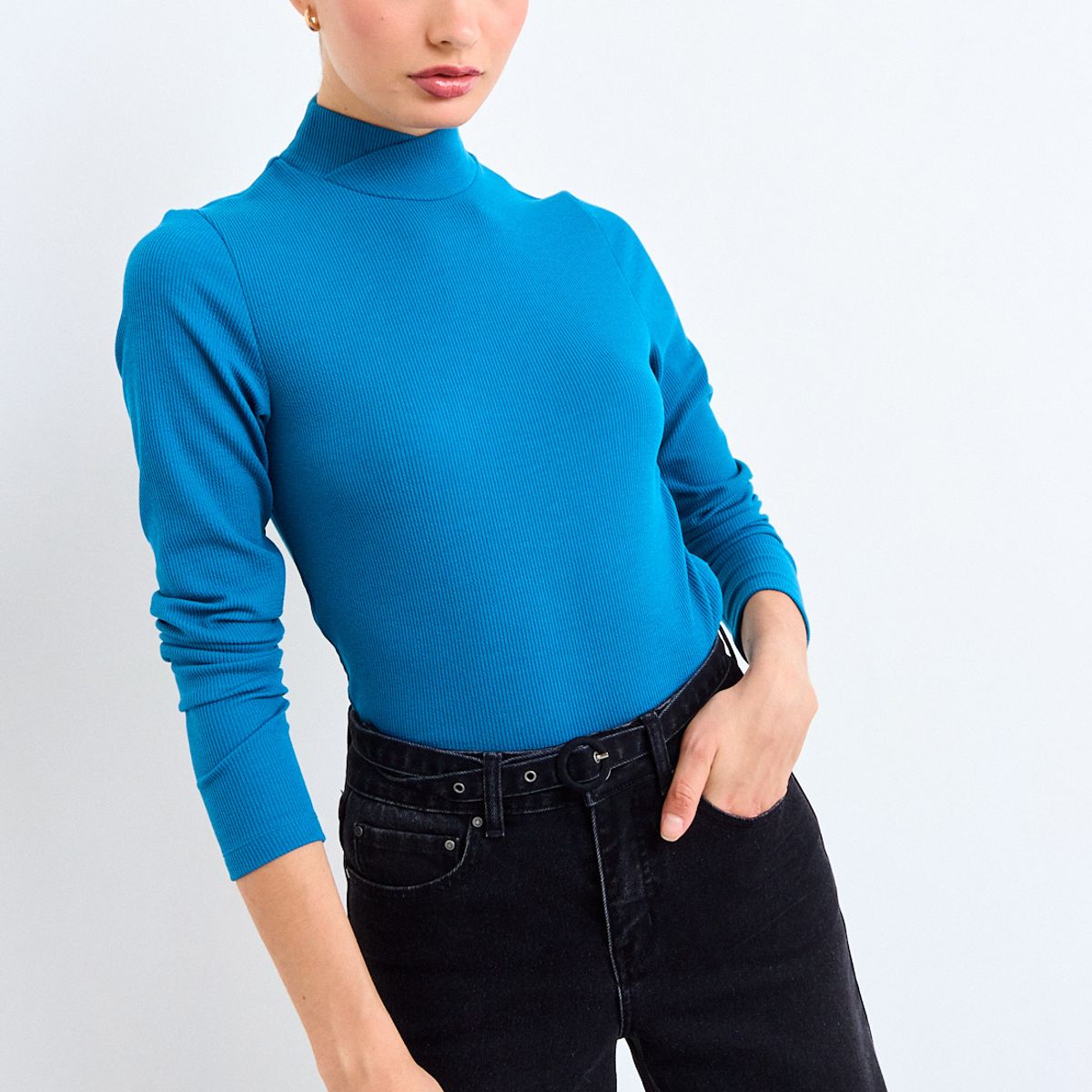 IO - Polera Lisa Mujer Azul Io