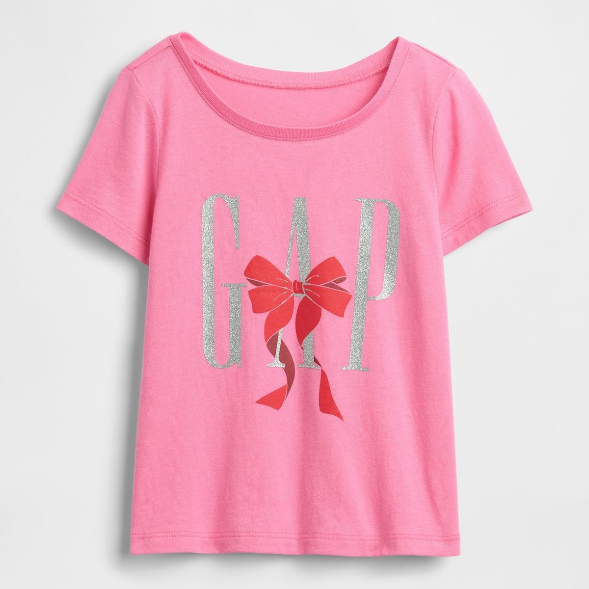 GAP - Polera Toddler Niña Manga Corta Logo Rosado Gap