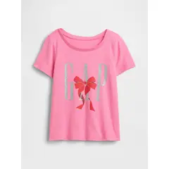 GAP - Polera Toddler Niña Manga Corta Logo Rosado