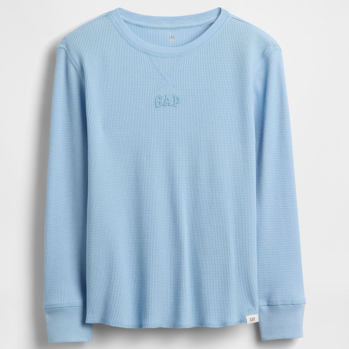 GAP - Polera Niño Manga Larga Logo Azul Gap