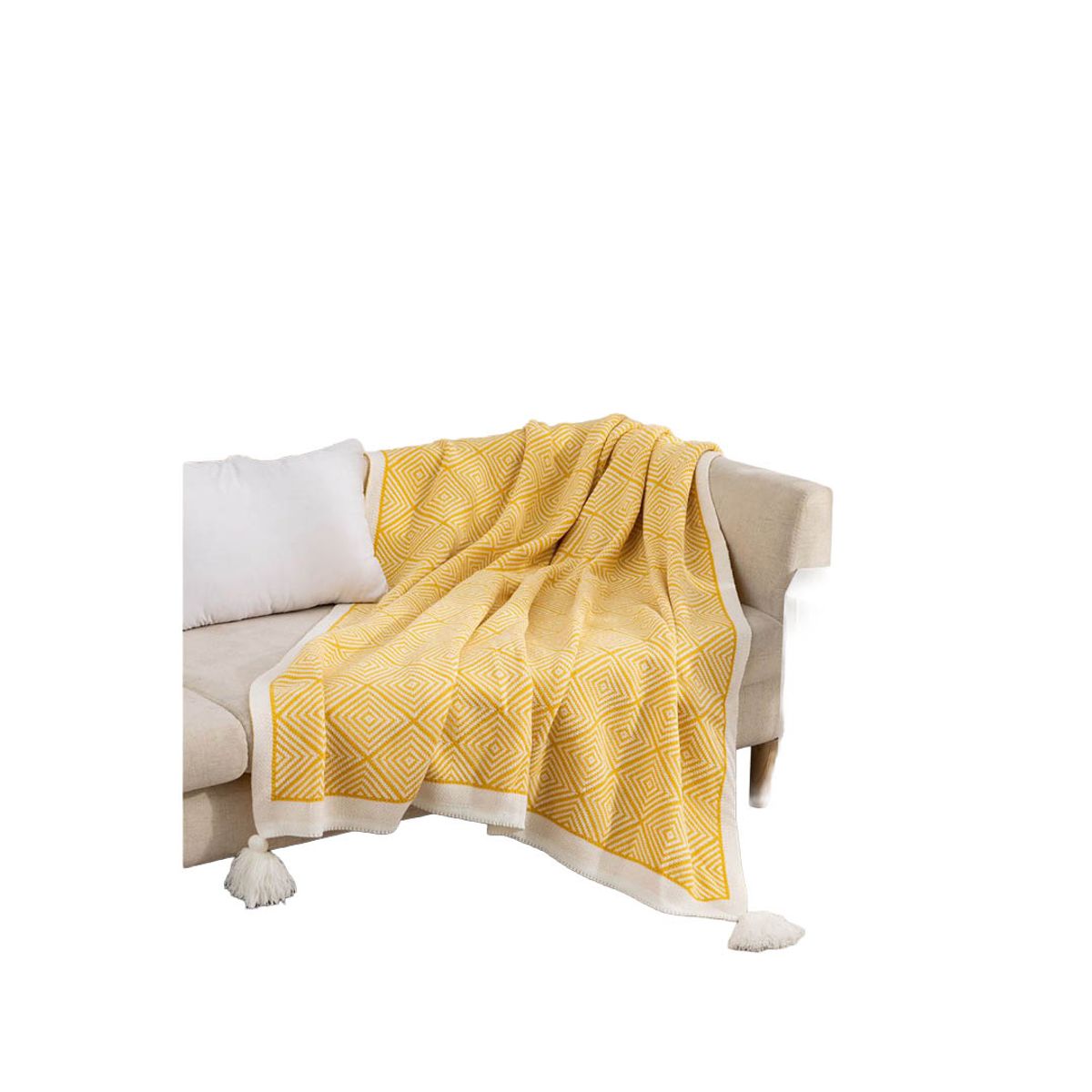GENERICO - Mantas Para Sofa Con Pompones
