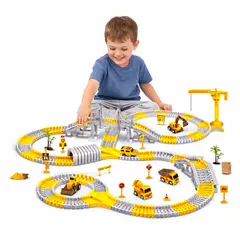 GENERICO - Pista De Autos Armable 345pcs Set Construcción Niños Flexible