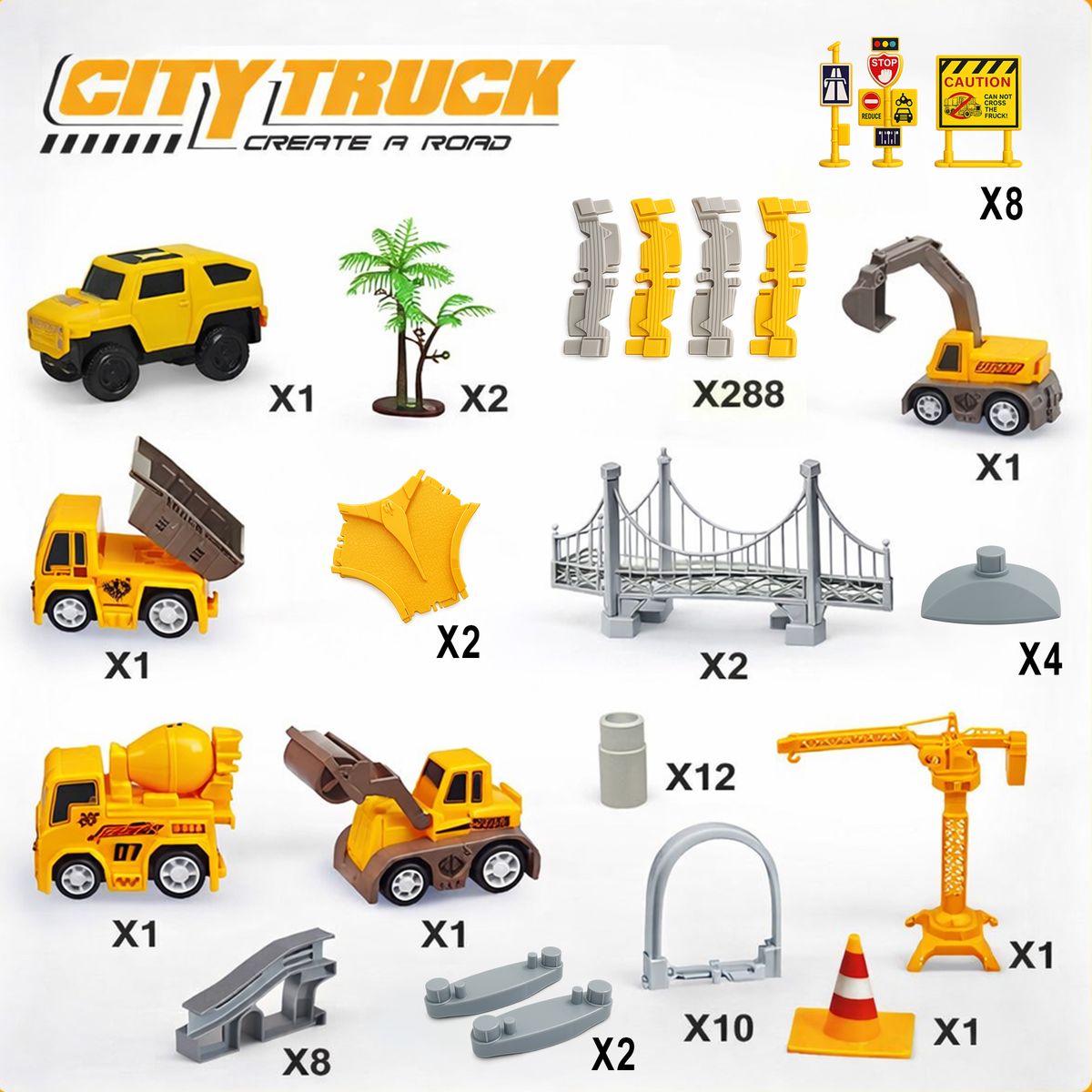 GENERICO - Pista De Autos Armable 345pcs Set Construcción Niños Flexible