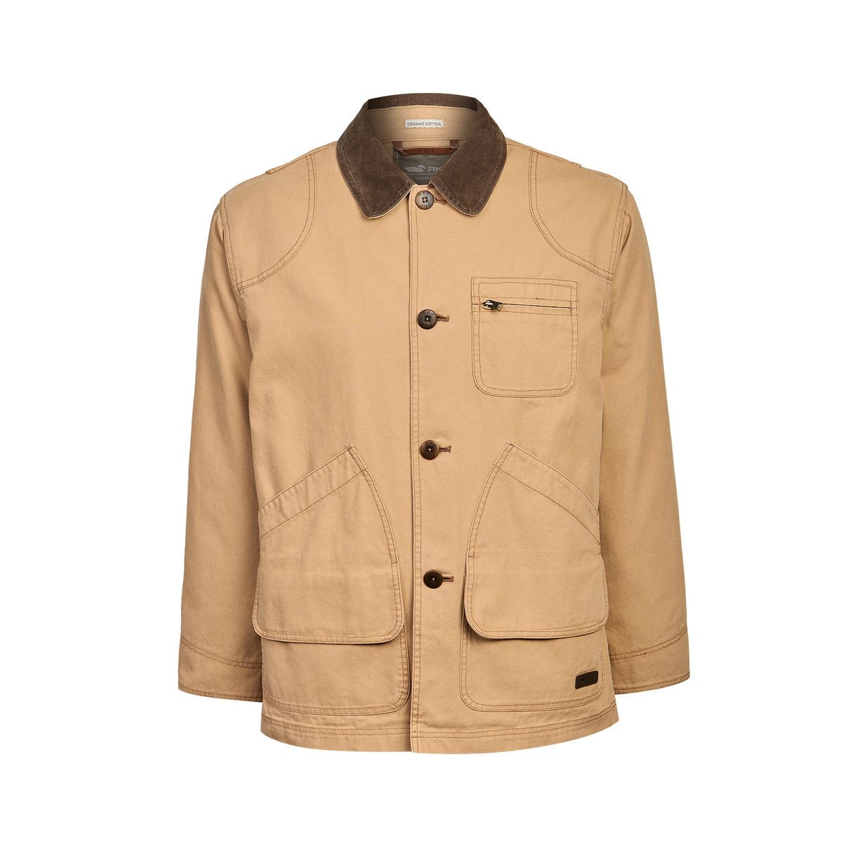 ROCKFORD - Chaqueta Algodón Orgánico Hombre Barrow Café ROCKFORD