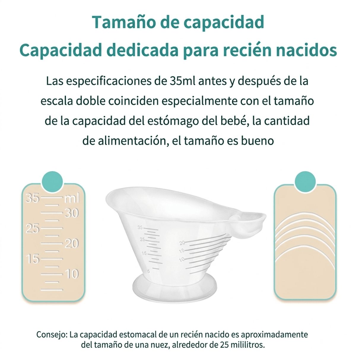 BAMBINI PUMP - Vaso Alimentación Bebé Recién Nacido Silicona Médica 35ml