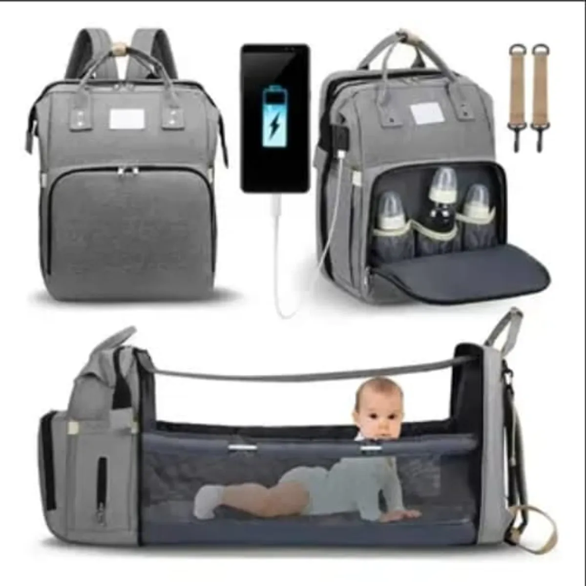 MOVI - MOCHILA PAÑALERA Y MUDADORA DE BEBE 3 en 1