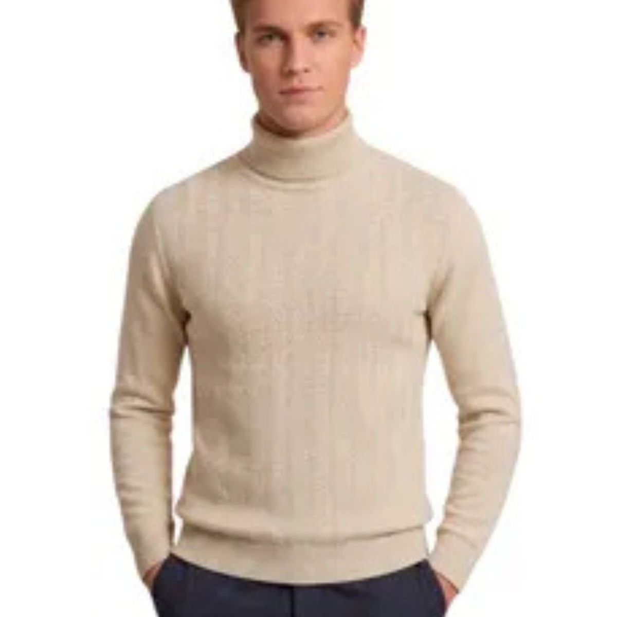 LOOK SHOP - Sweater Tejido Hombre Cuello Subido Beatle. 108