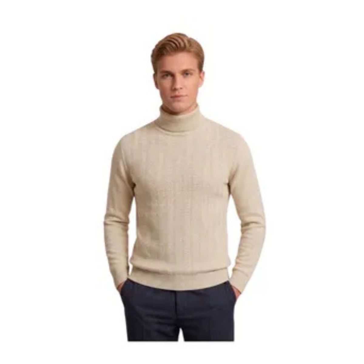 LOOK SHOP - Sweater Tejido Hombre Cuello Subido Beatle. 108
