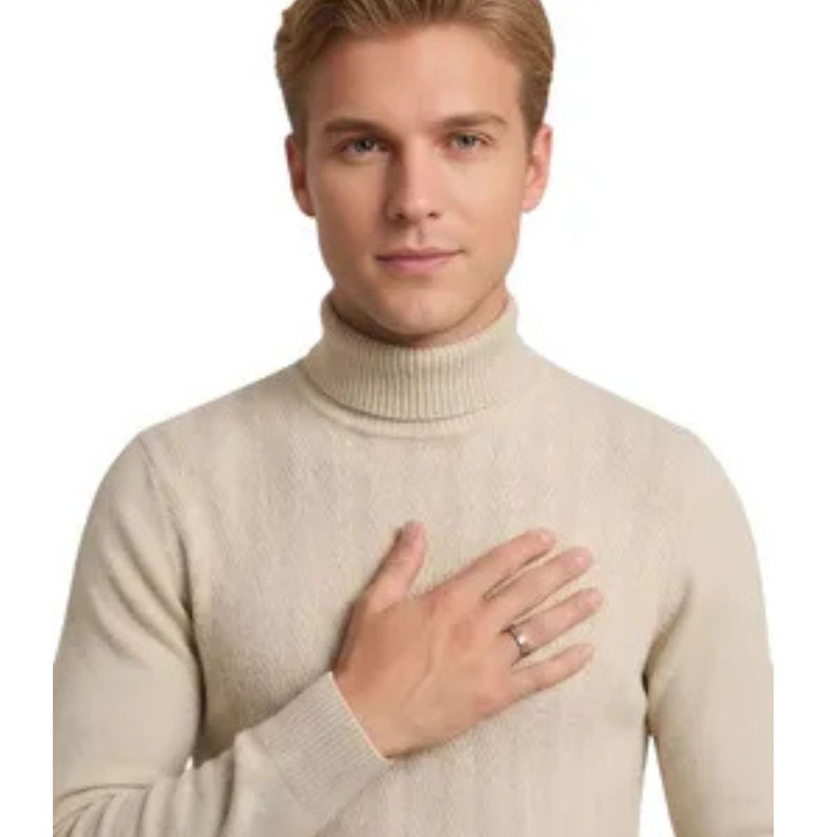 LOOK SHOP - Sweater Tejido Hombre Cuello Subido Beatle. 108