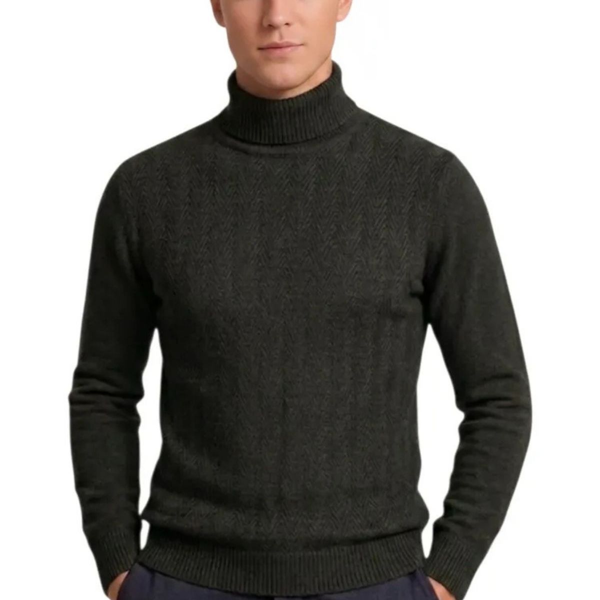 LOOK SHOP - Sweater Tejido Hombre Cuello Subido Beatle. 108