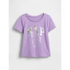 GAP - Polera Toddler Niña Manga Corta Logo Morado