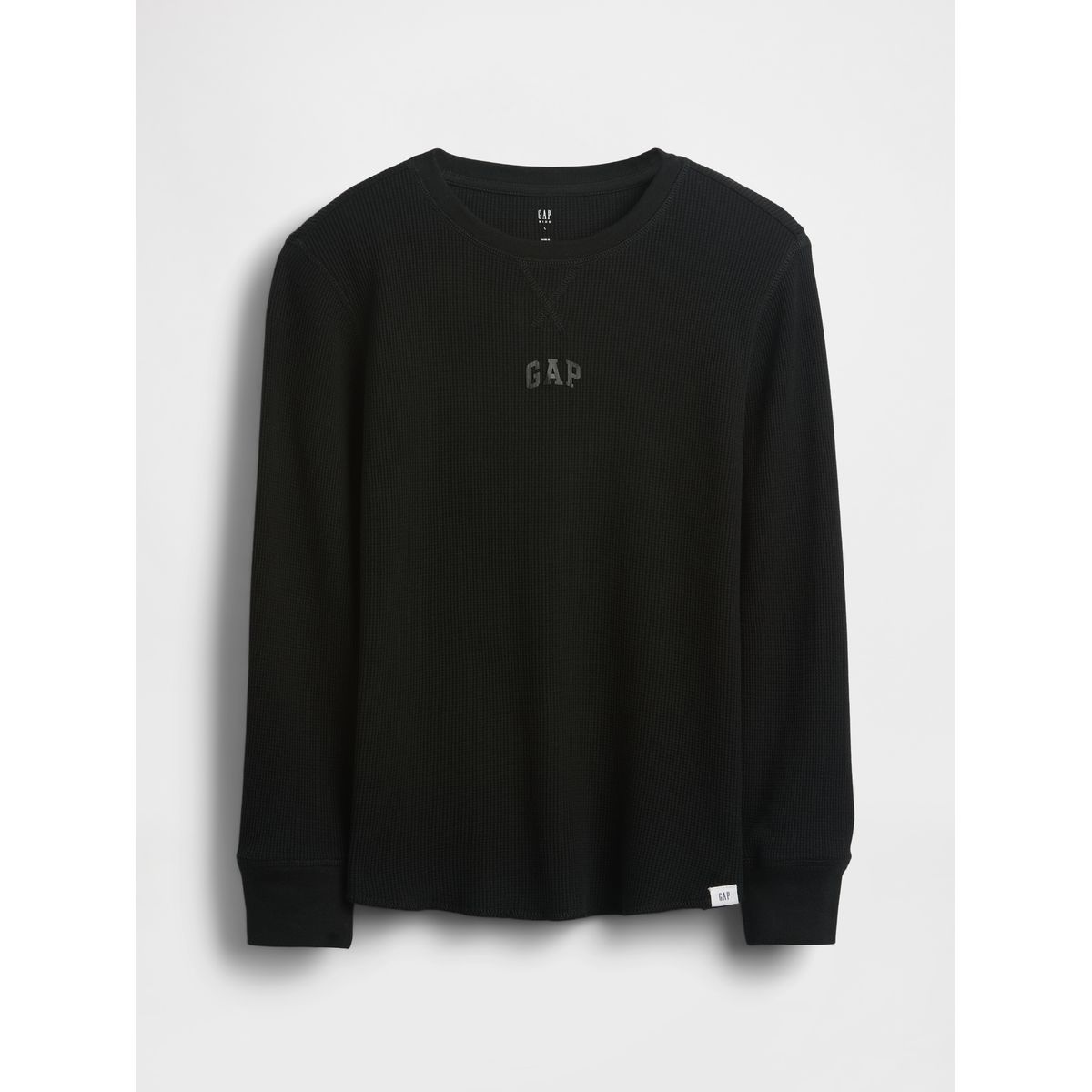 GAP - Polera Niño Manga Larga Logo Negro Gap
