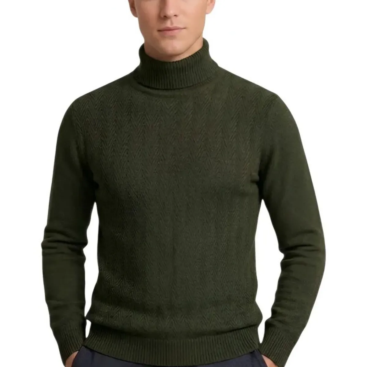 LOOK SHOP - Sweater Tejido Hombre Cuello Subido Beatle. 108