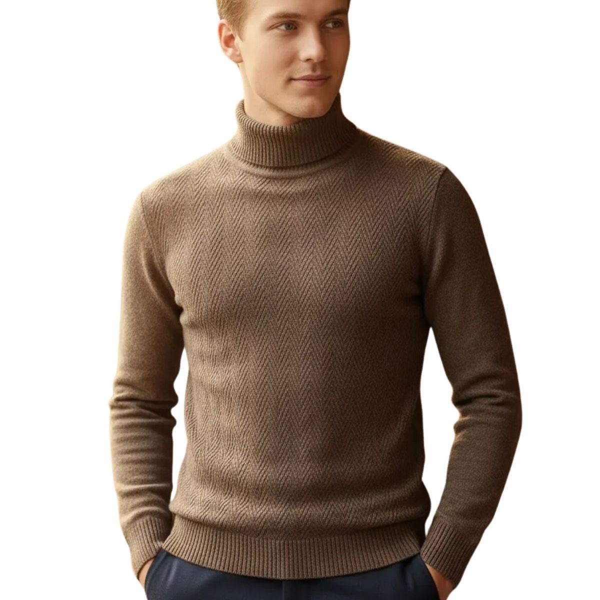 LOOK SHOP - Sweater Tejido Hombre Cuello Subido Beatle. 108