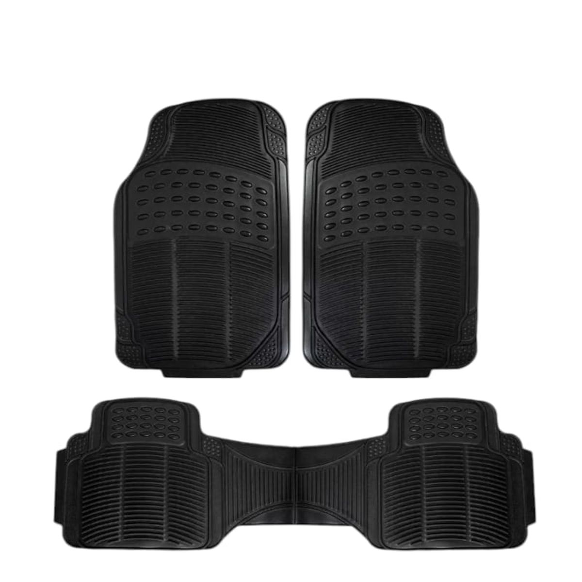 GENERICO - ALFOMBRA PARA AUTO DE GOMA UNIVERSAL 3PCS TIPO CAMELLO