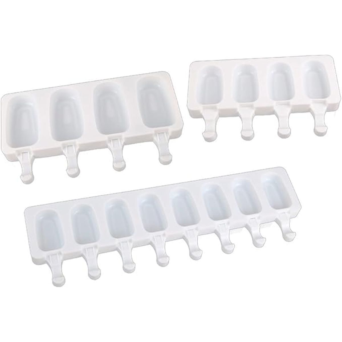 GENERICO - Molde De Silicona 8 Paletas De Helado Magnum.