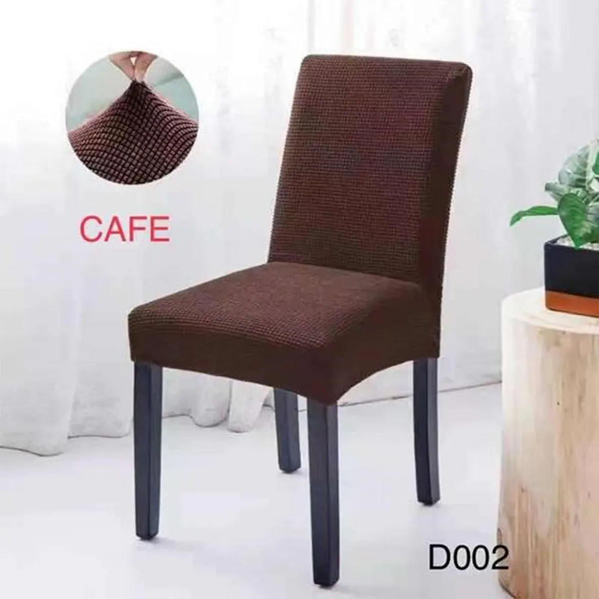 GENERICO - Pack De 6 Fundas Cubre Sillas Comedor Tela Con Textura