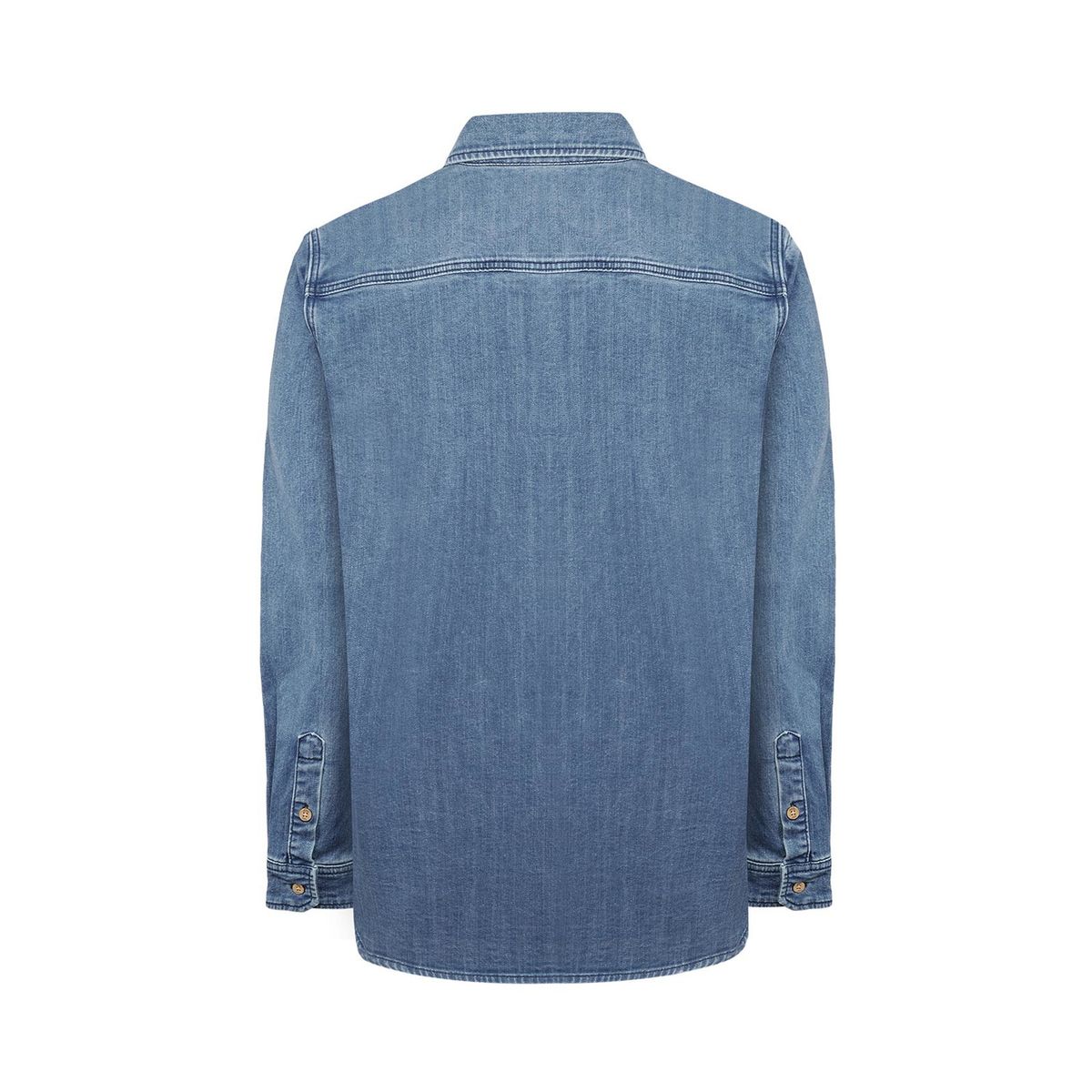 ROCKFORD - Camisa Algodón Reciclado Hombre Denim Azul ROCKFORD