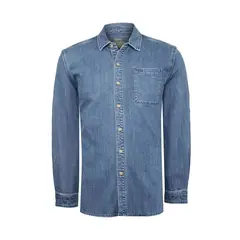 ROCKFORD - Camisa Algodón Reciclado Hombre Denim Azul
