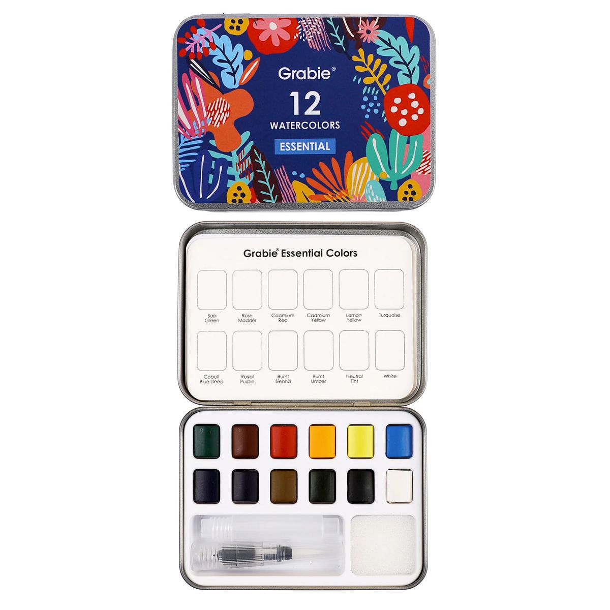 GRABIE - Grabie Set Acuarela de Bolsillo +Pincel 12 colores Essential