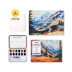 GRABIE - Club Box: Kit de Acuarela + Libro Temática Paisajes