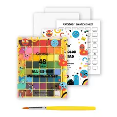 GRABIE - Set de Acuarela todo en uno de 48 colores