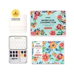 GRABIE - Club Box: Kit de Acuarela + Libro de Temática Floral