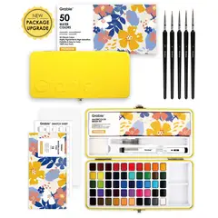 GRABIE - Set de Acuarelas Premium todo en uno 50 colores