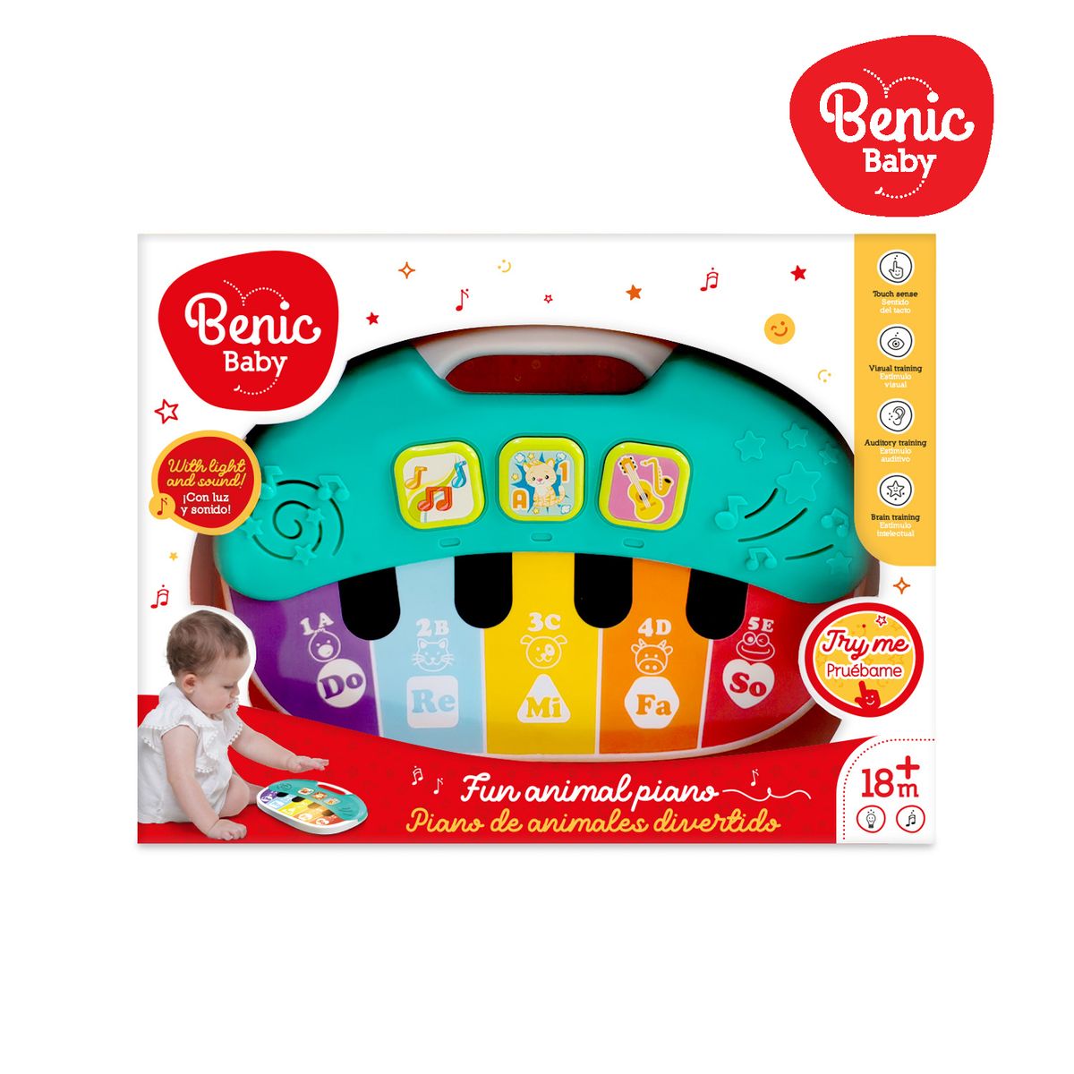 BENIC BABY - Piano de Animales Infantil con Sonidos y Melodías
