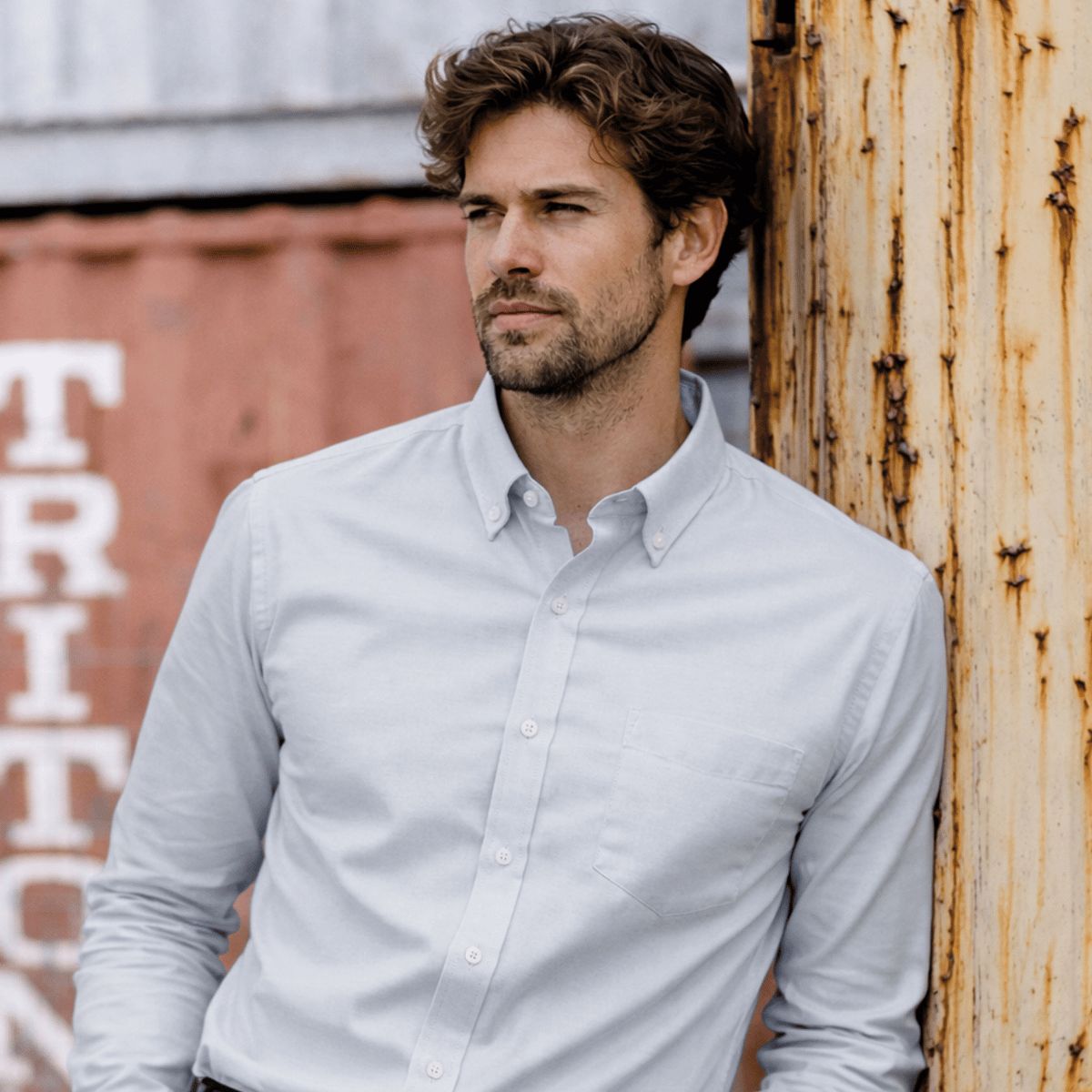 MOSS - Camisa Oxford Manga Larga