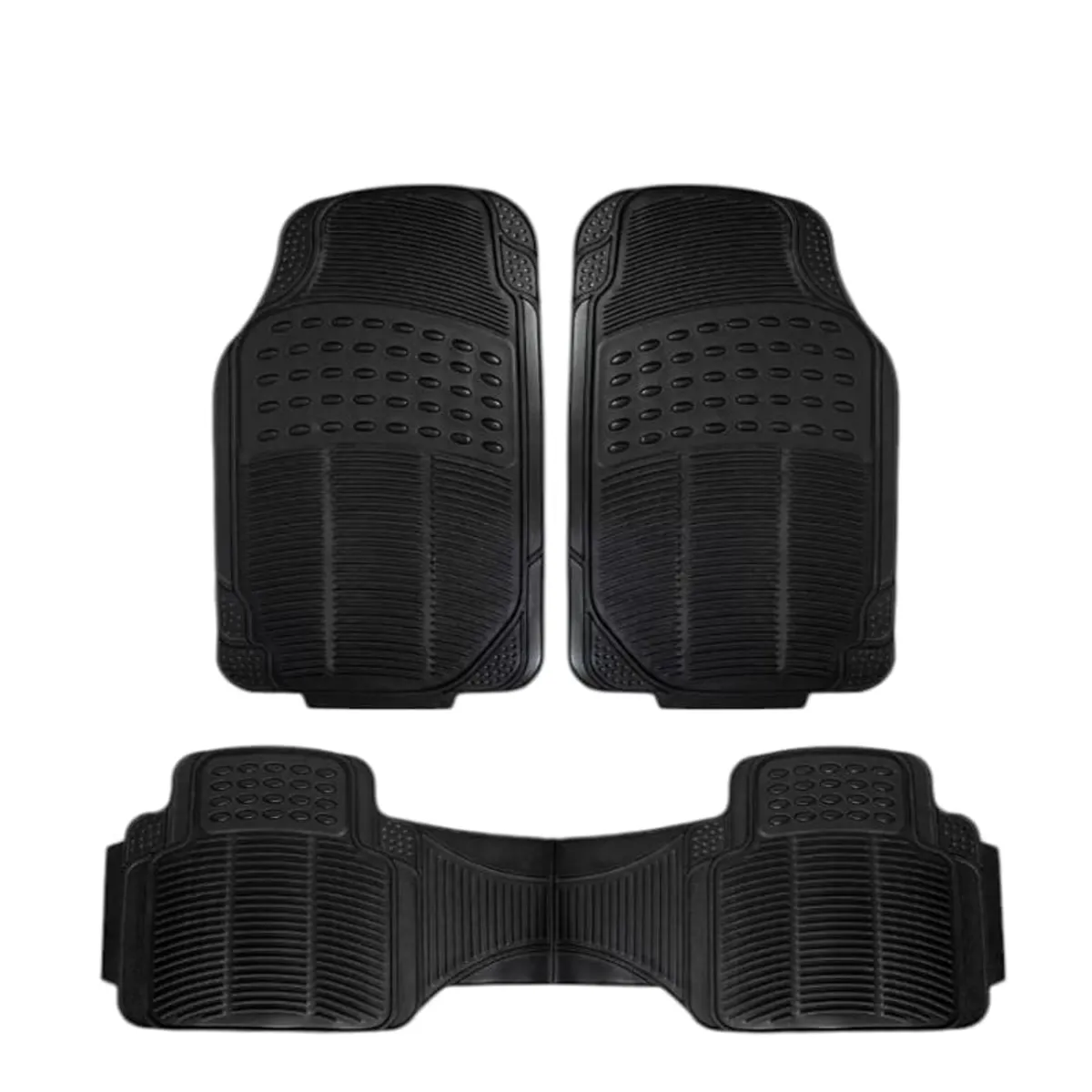 GENERICO - ALFOMBRA PARA AUTO DE GOMA UNIVERSAL 3PCS TIPO CAMELLO