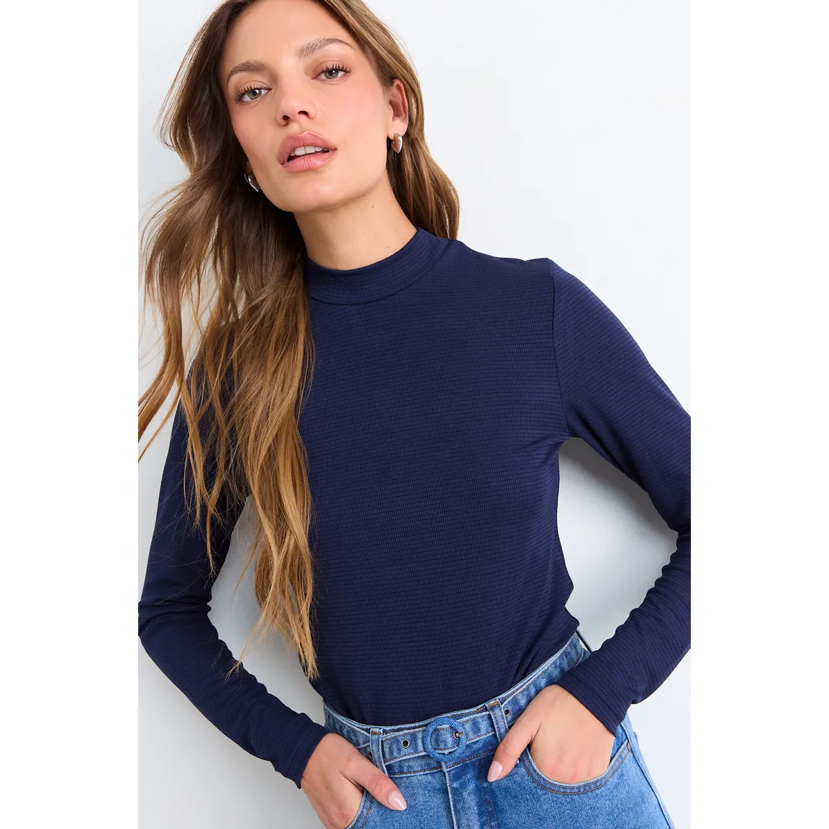 IO - Polera Lisa Mujer Azul Io