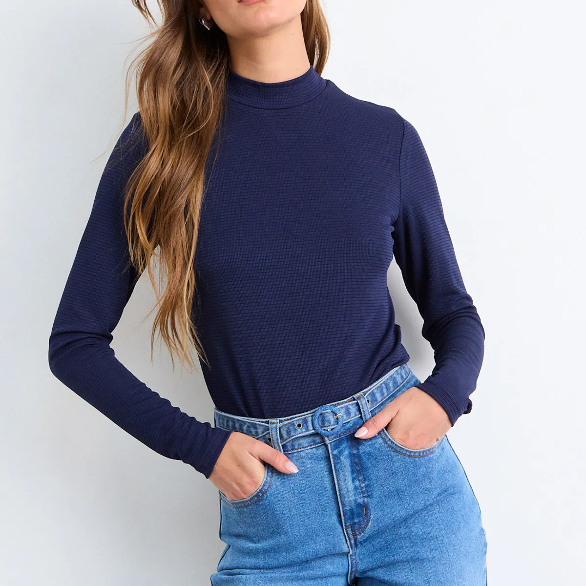 IO - Polera Lisa Mujer Azul Io