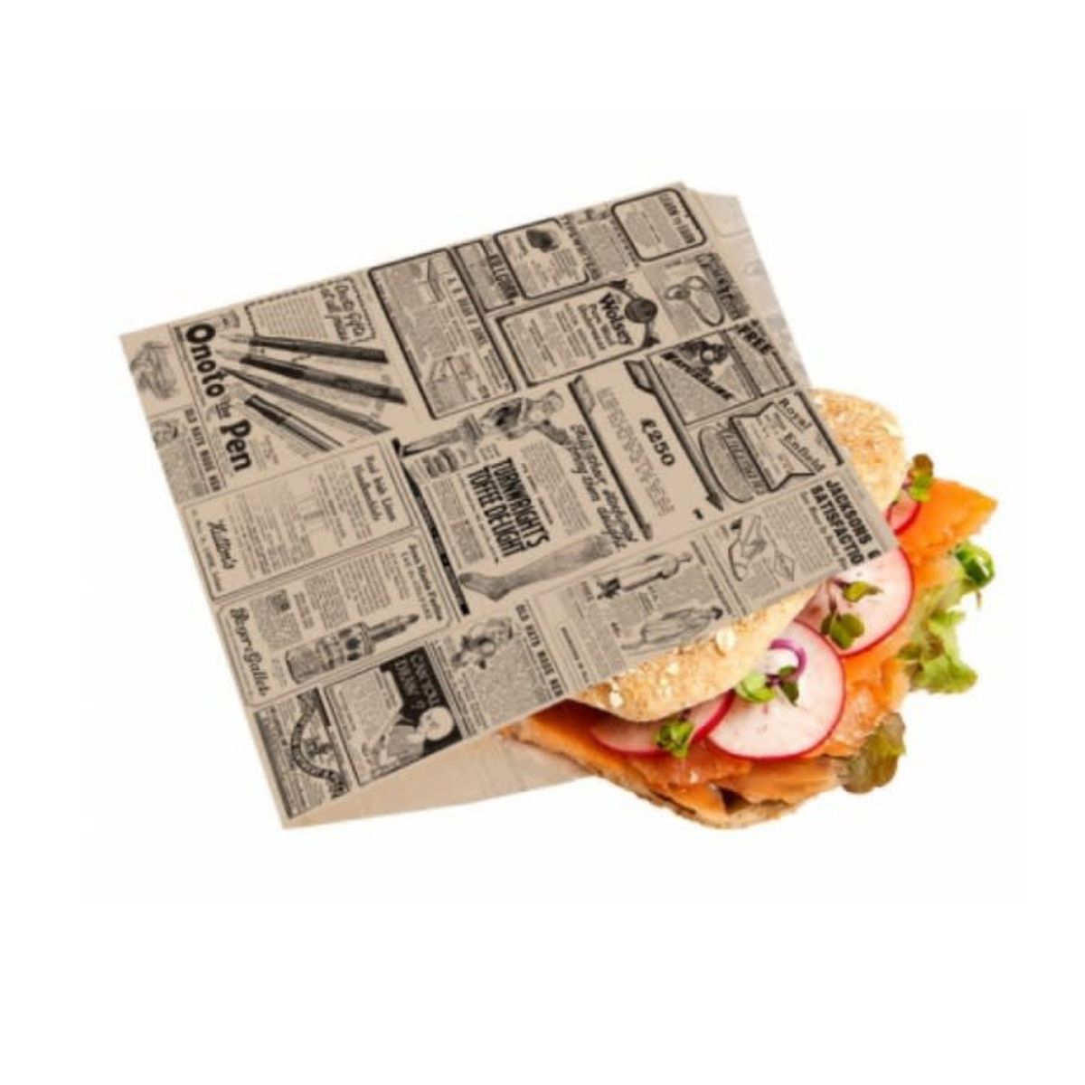 GENERICO - Sobre Papel Antigrasa para Envolver Comida Hamburguesa - Sandwich