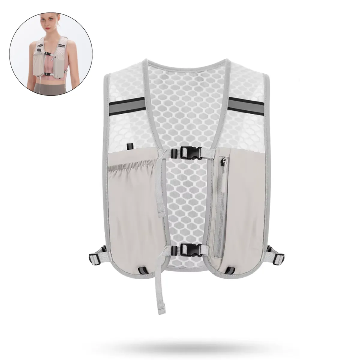 FITBRAVER - Chaleco Running Bolso Bicicleta Mochila Trail Senderismo