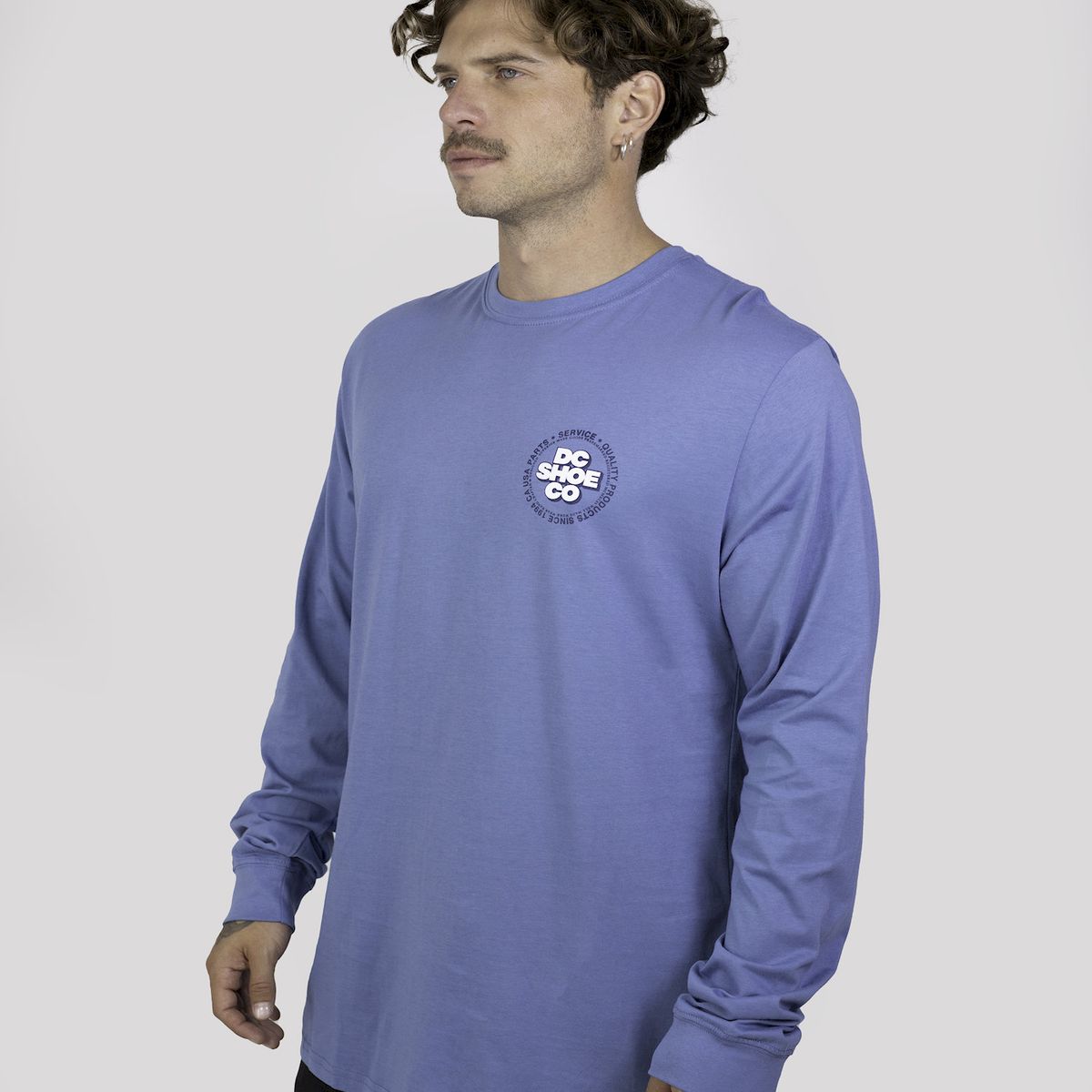 DC SHOES - Polera Hombre DC Blow Up Celeste