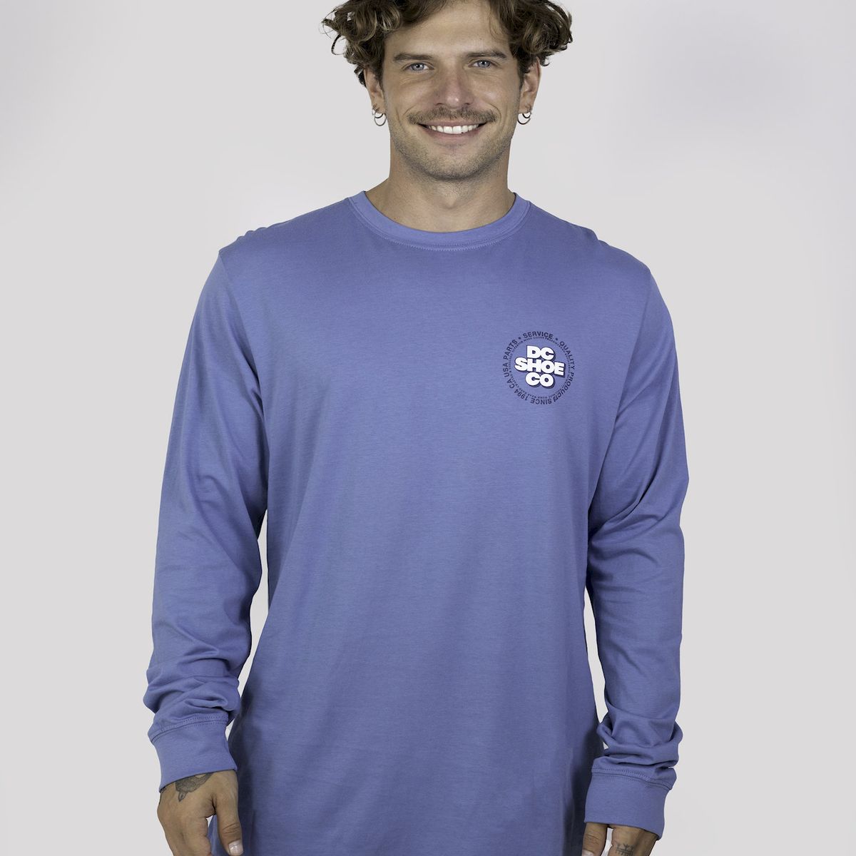 DC SHOES - Polera Hombre DC Blow Up Celeste