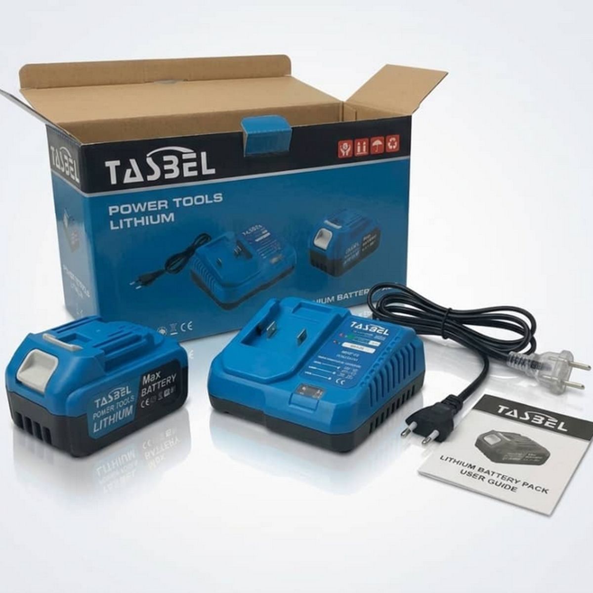 GENERICO - Kit Batería Y Cargador Lithium TASBEL Azul