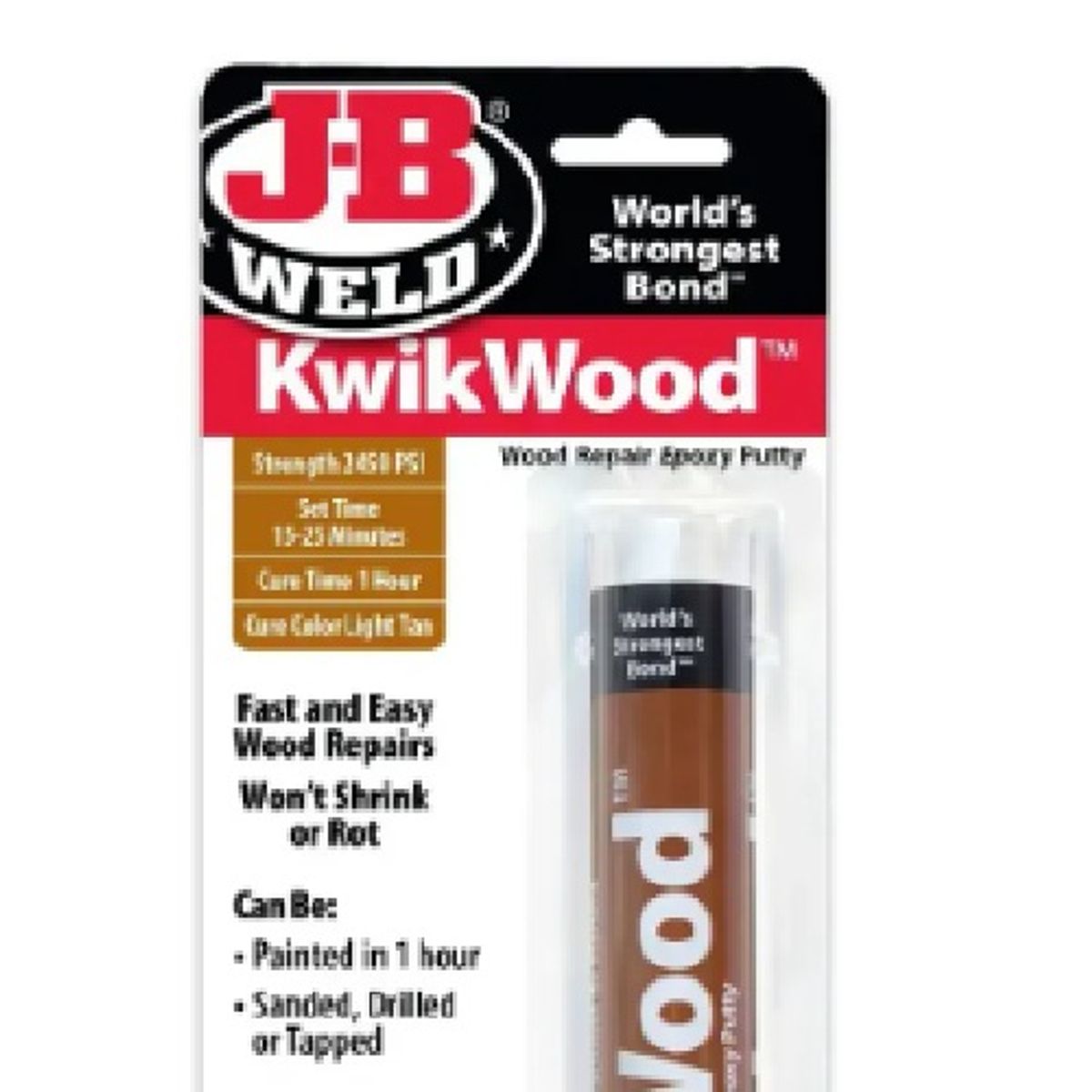 GENERICO - Masilla Epoxi 2oz para reparación de madera Kwikwood J-B Weld 8258