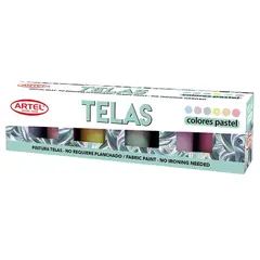 ARTEL - Estuche Pintura Pastel Telas 6 colores