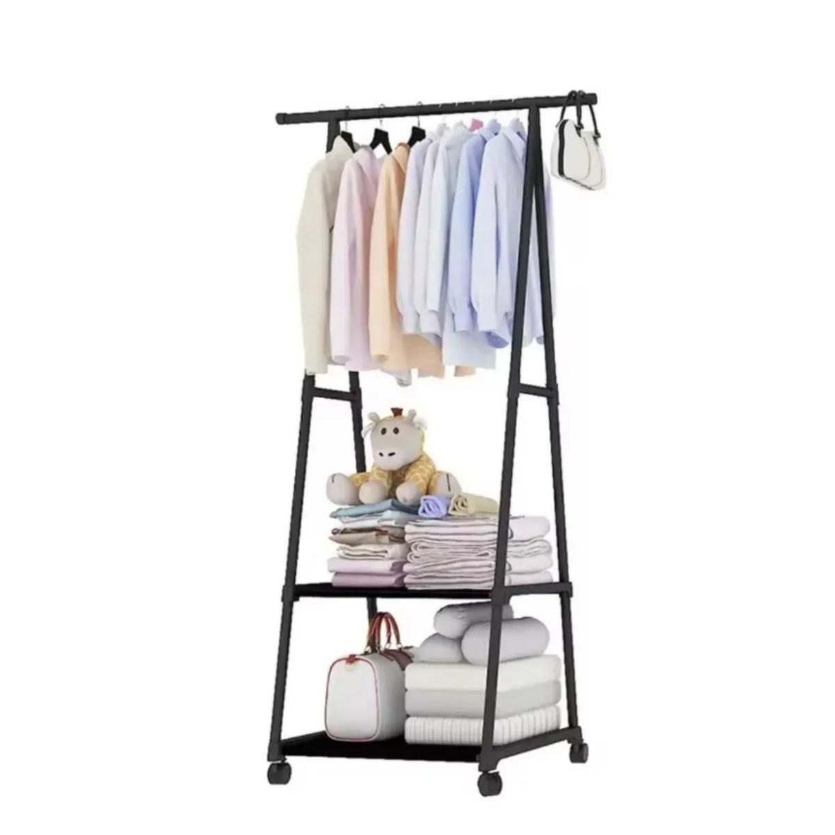 GENERICO - Perchero Closet Estante Organizador Colgador Ropa Color negro