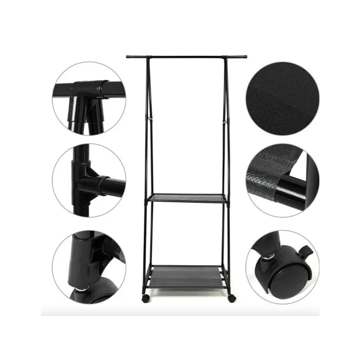 GENERICO - Perchero Closet Estante Organizador Colgador Ropa Color negro