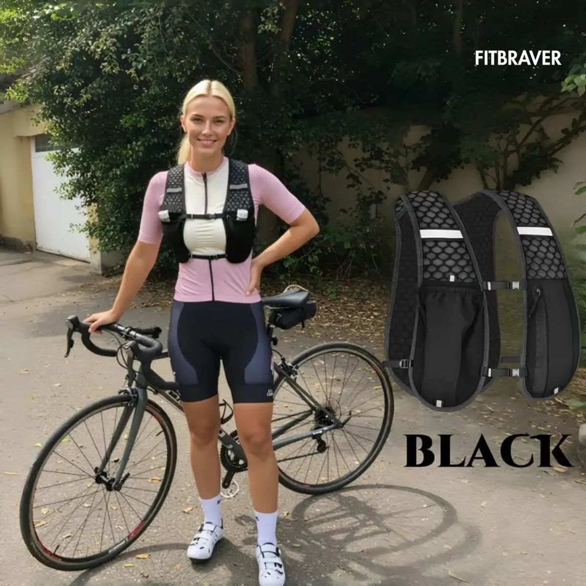 GENERICO - Chaleco Running Bolso Bicicleta Mochila Trail Senderismo Trotar