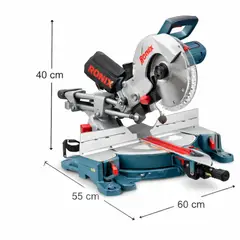 GENERICO - Ingleteadora Telescópica Ronix 5302 10" 2000W Bajo Ruido