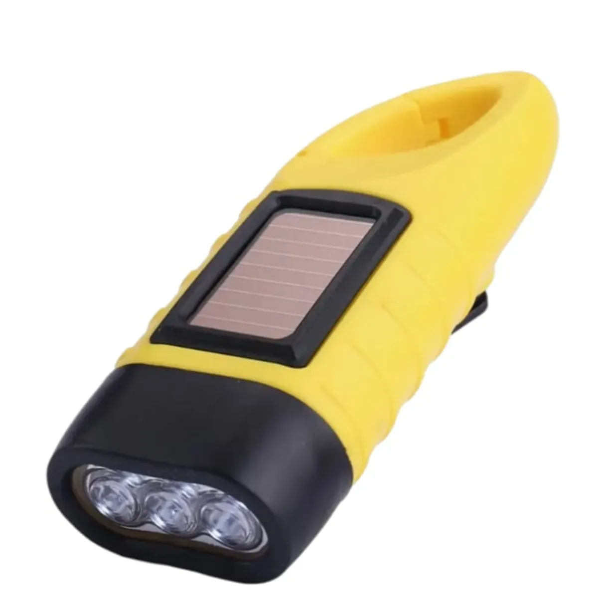 GENERICO - LINTERNA LED SOLAR MINI RECARGABLE CON DINAMO MOD CS 109