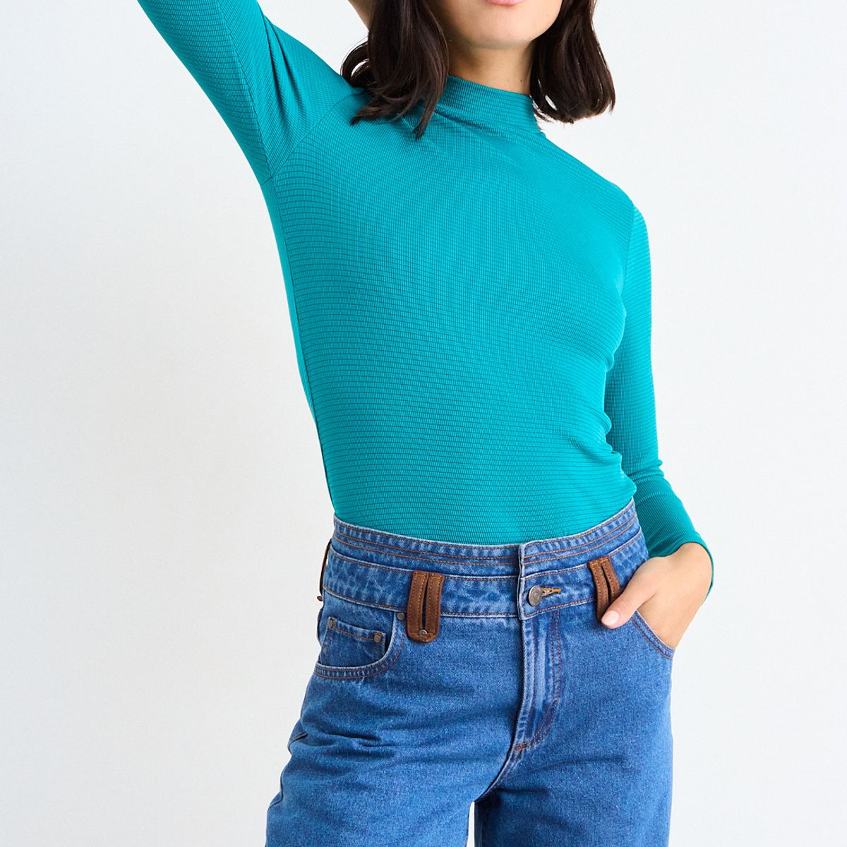IO - Polera Lisa Mujer Turquesa Io