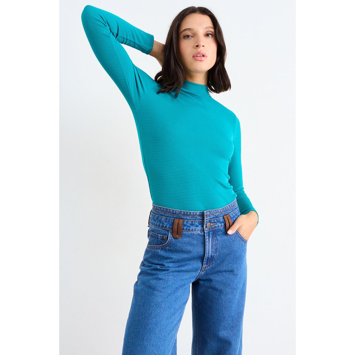 IO - Polera Lisa Mujer Turquesa Io