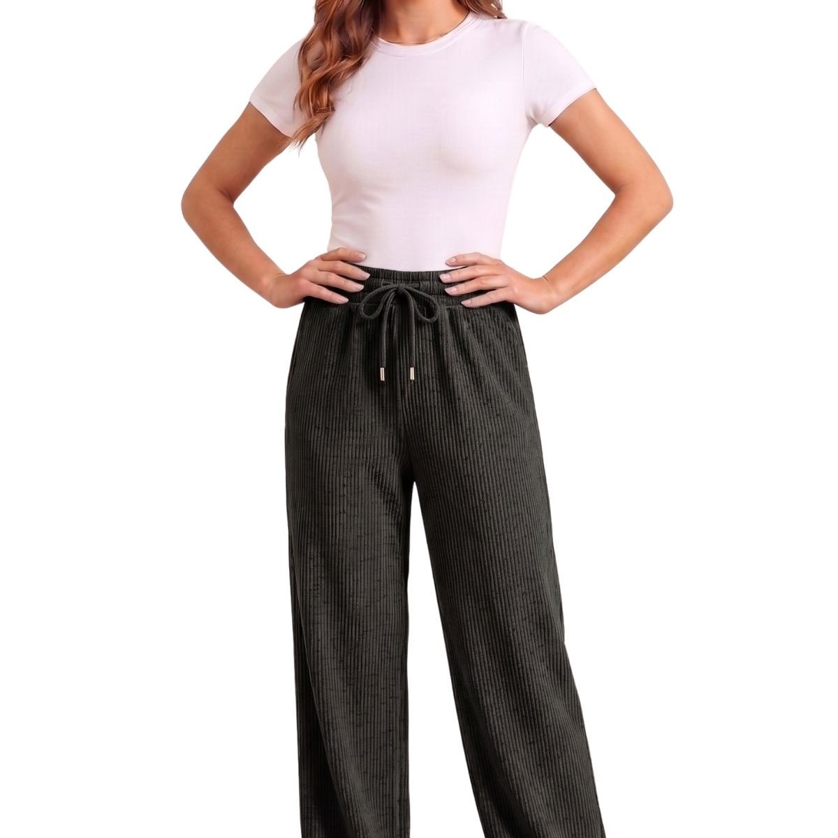 LOOK SHOP - Pantalón Mujer Recto, Buzo Jogger Versátil, Interior Polar 0004
